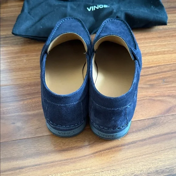 Vince Men's Dark Blue Suede Loafers - Picture 3 of 7